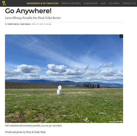 Go Anywhere! What SunCruiser Media Thinks of the Dry Flush Toilet